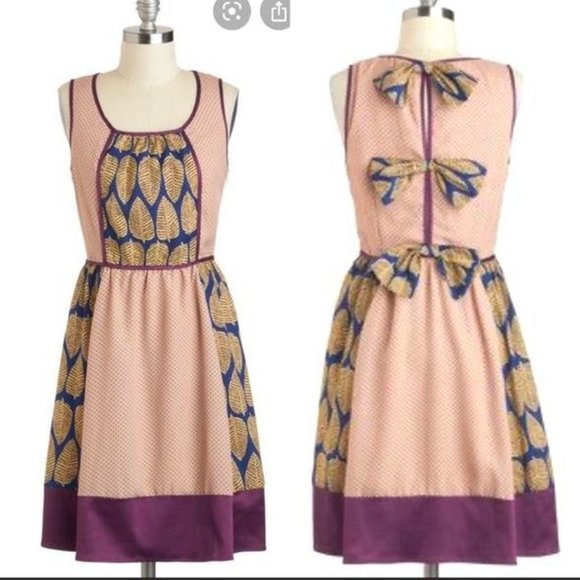 RYU Dress, Hpryu Bow Back Blush Pink Dress, size large - Picture 1 of 4